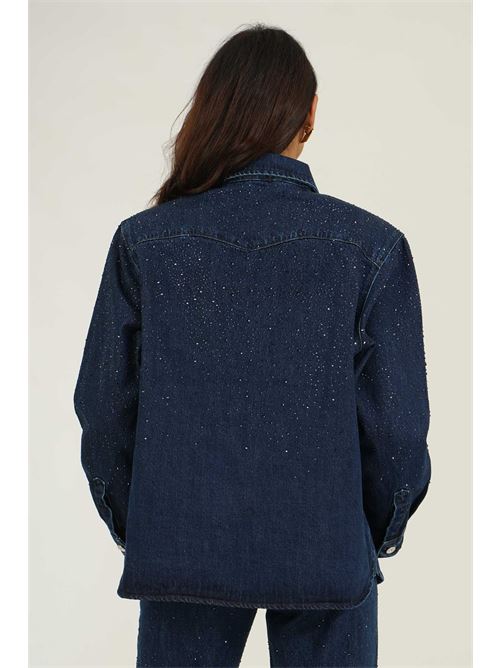 Camicia Anser in denim con crystalli Twenty Fourhaitch | CAMICIA ANSERBLUE